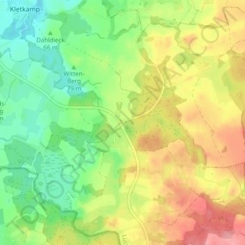 Topografische Karte Grimmelsberg, Höhe, Relief