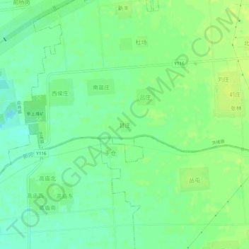 Topografische Karte 甘庄, Höhe, Relief