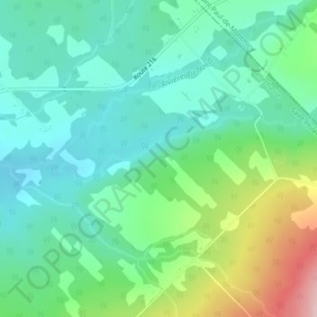 Topografische Karte Côte Saint-Gabriel, Höhe, Relief