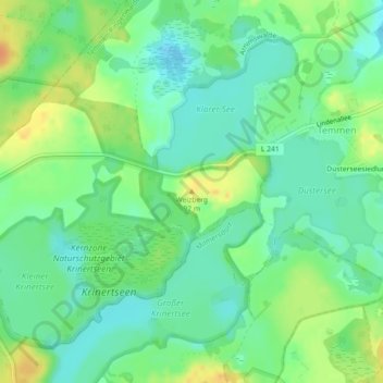 Topografische Karte Weizberg, Höhe, Relief