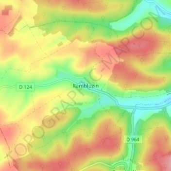 Topografische Karte Rambluzin, Höhe, Relief
