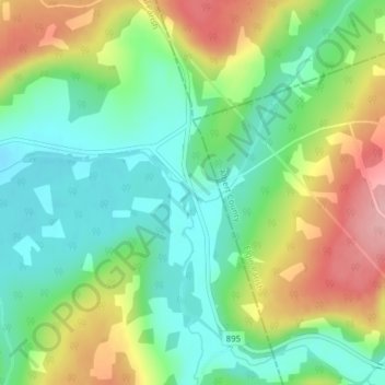 Topografische Karte Portage Vale, Höhe, Relief