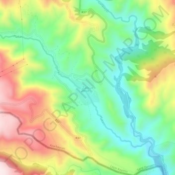 Topografische Karte Zabux, Höhe, Relief