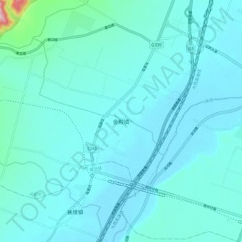 Topografische Karte 金殿镇, Höhe, Relief