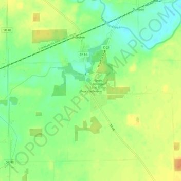 Topografische Karte Mount Jefferson, Höhe, Relief