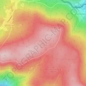 Topografische Karte Sulzberg, Höhe, Relief