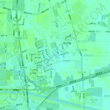 Topografische Karte 六合村, Höhe, Relief