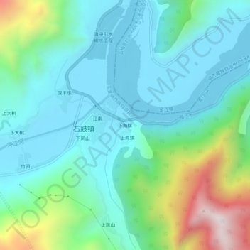 Topografische Karte 下海螺, Höhe, Relief