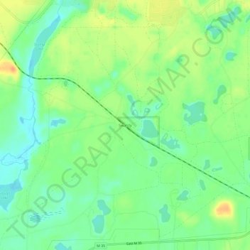 Topografische Karte Swanzy, Höhe, Relief