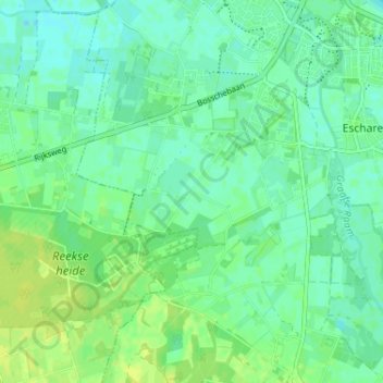 Topografische Karte Driehuis, Höhe, Relief