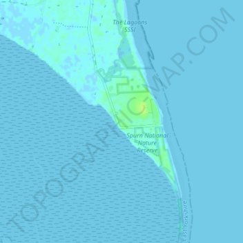 Topografische Karte Kilnsea, Höhe, Relief