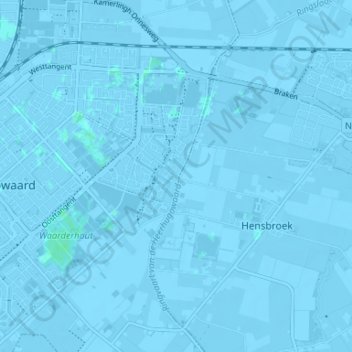 Topografische Karte Draai, Höhe, Relief