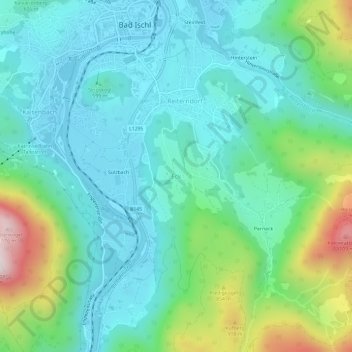 Topografische Karte Eck, Höhe, Relief
