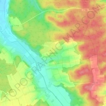 Topografische Karte Bollsberg, Höhe, Relief