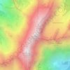 Topografische Karte Watzmann-Mittelspitze, Höhe, Relief