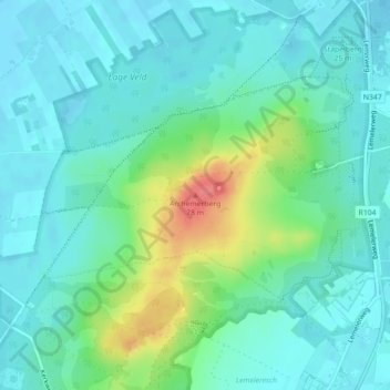 Topografische Karte Archemerberg, Höhe, Relief