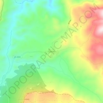 Topografische Karte Charilla, Höhe, Relief