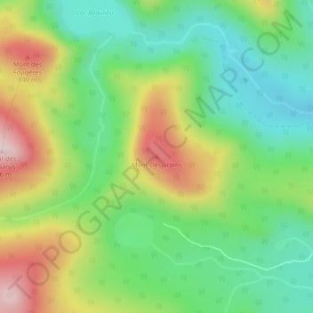 Topografische Karte Rivière-Bonjour, Höhe, Relief