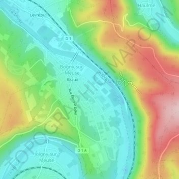 Topografische Karte Pierre Saint-Martin, Höhe, Relief