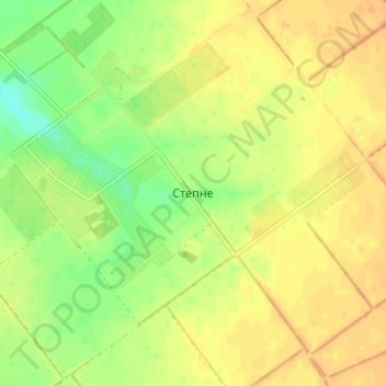 Topografische Karte Степне, Höhe, Relief