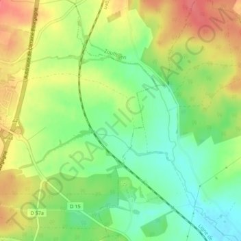 Topografische Karte Blossen, Höhe, Relief