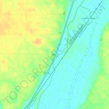 Topografische Karte Mahon, Höhe, Relief
