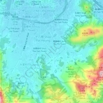 Topografische Karte 南坑村, Höhe, Relief