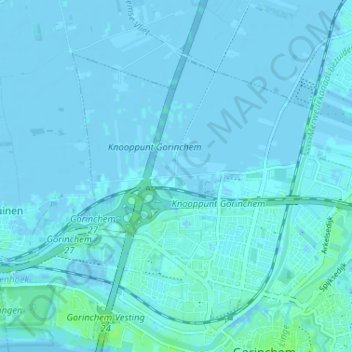 Topografische Karte Groote Haar, Höhe, Relief