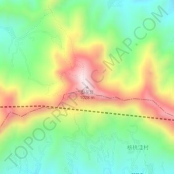 Topografische Karte 梨花顶, Höhe, Relief
