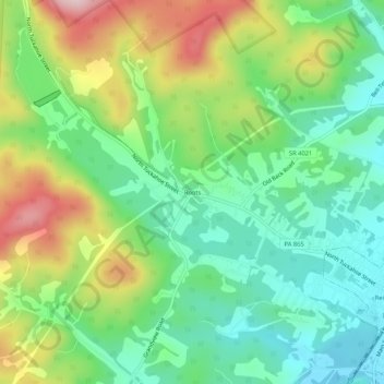 Topografische Karte Roots, Höhe, Relief