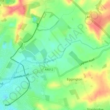 Topografische Karte Clipstone, Höhe, Relief