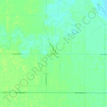 Topografische Karte Oakwood, Höhe, Relief
