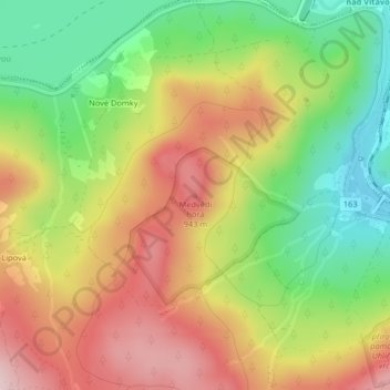 Topografische Karte Bärenberg, Höhe, Relief