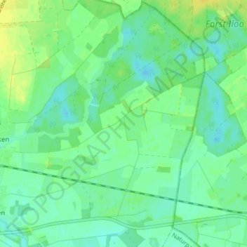 Topografische Karte Bökenfeld, Höhe, Relief