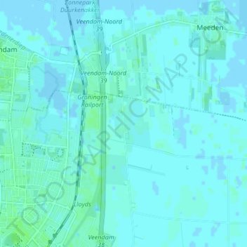 Topografische Karte Korte Akkers, Höhe, Relief