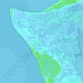 Topografische Karte Le Chabot, Höhe, Relief