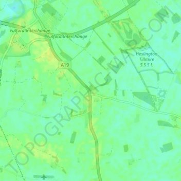 Topografische Karte Crockey Hill, Höhe, Relief