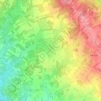 Topografische Karte Greta, Höhe, Relief