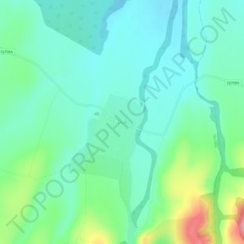 Topografische Karte Dud, Höhe, Relief