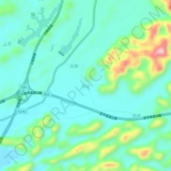 Topografische Karte 马台, Höhe, Relief