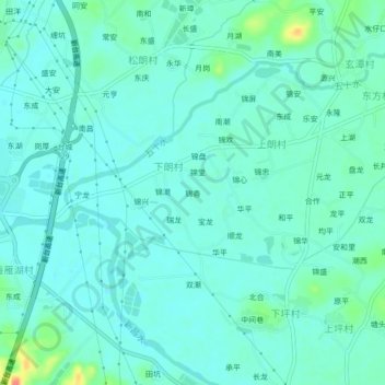 Topografische Karte 锦香, Höhe, Relief