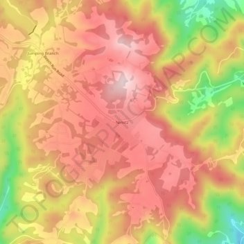 Topografische Karte Nimitz, Höhe, Relief