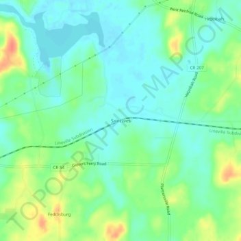 Topografische Karte Saint Ives, Höhe, Relief