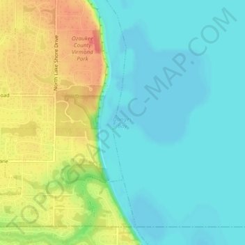 Topografische Karte Donges Bay, Höhe, Relief