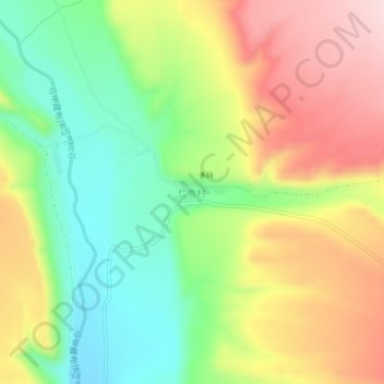 Topografische Karte 仁贡村, Höhe, Relief