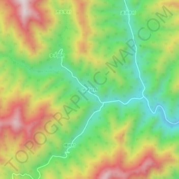 Topografische Karte 狮子台村, Höhe, Relief