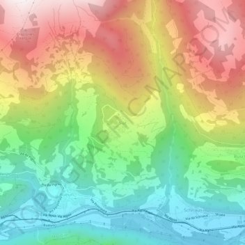 Topografische Karte Siat, Höhe, Relief