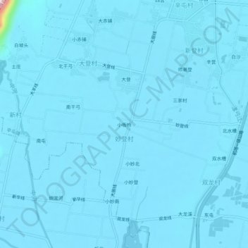 Topografische Karte 小板桥, Höhe, Relief