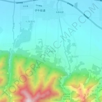 Topografische Karte 东台新村, Höhe, Relief