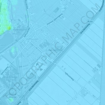 Topografische Karte Sascha Rozemarijn Meijer, Höhe, Relief